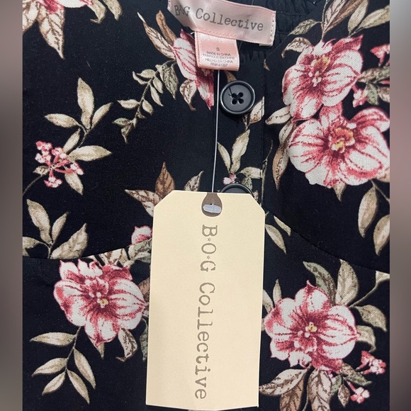 B.O.G. Collective Black and Pink Floral Dress - Picture 5 of 6